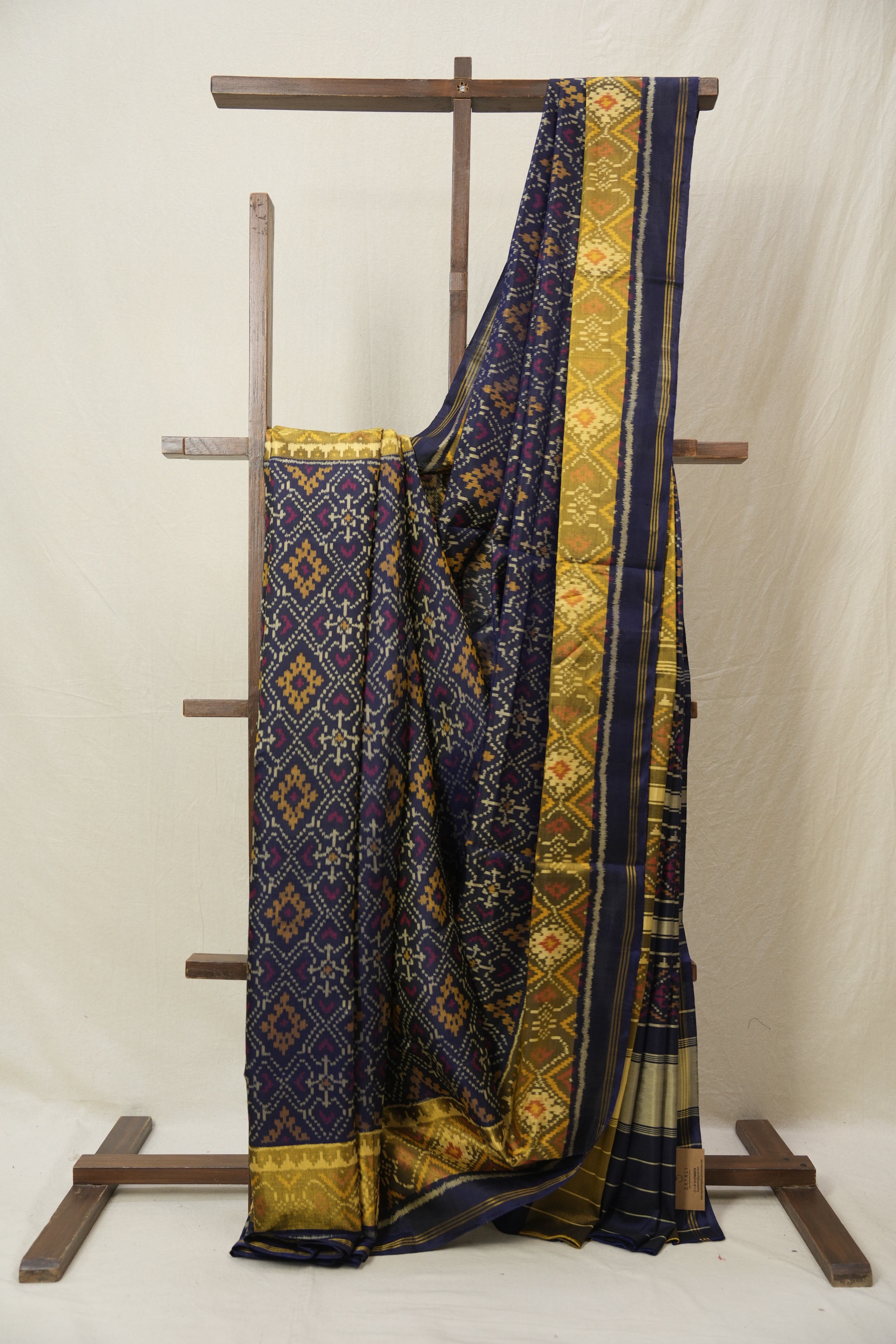 Indigo Blue Rajkot Patola Silk Saree - SRIBRPSS577