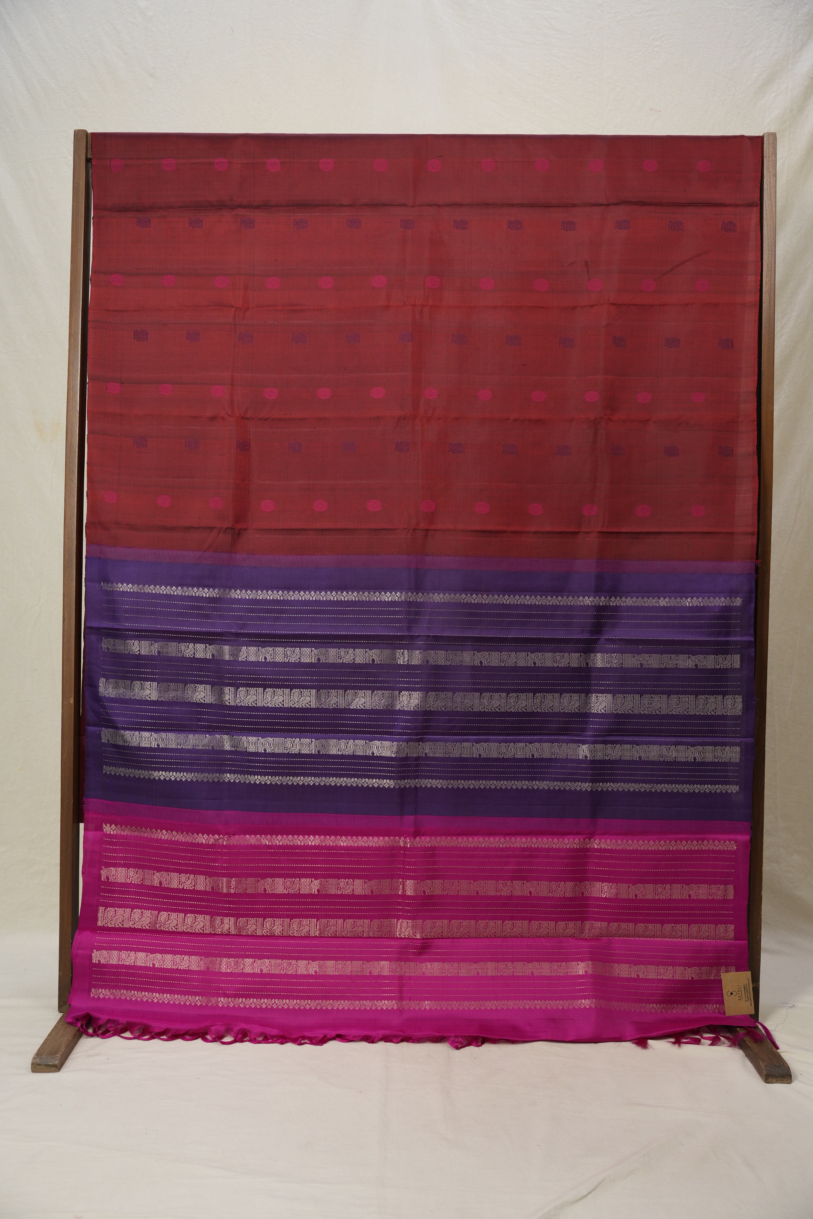 Maroon Kanjivaram Silk Saree - SRMKSS977