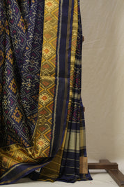 Indigo Blue Rajkot Patola Silk Saree - SRIBRPSS577