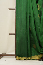 Green Raw Silk Saree - SRGRSS794