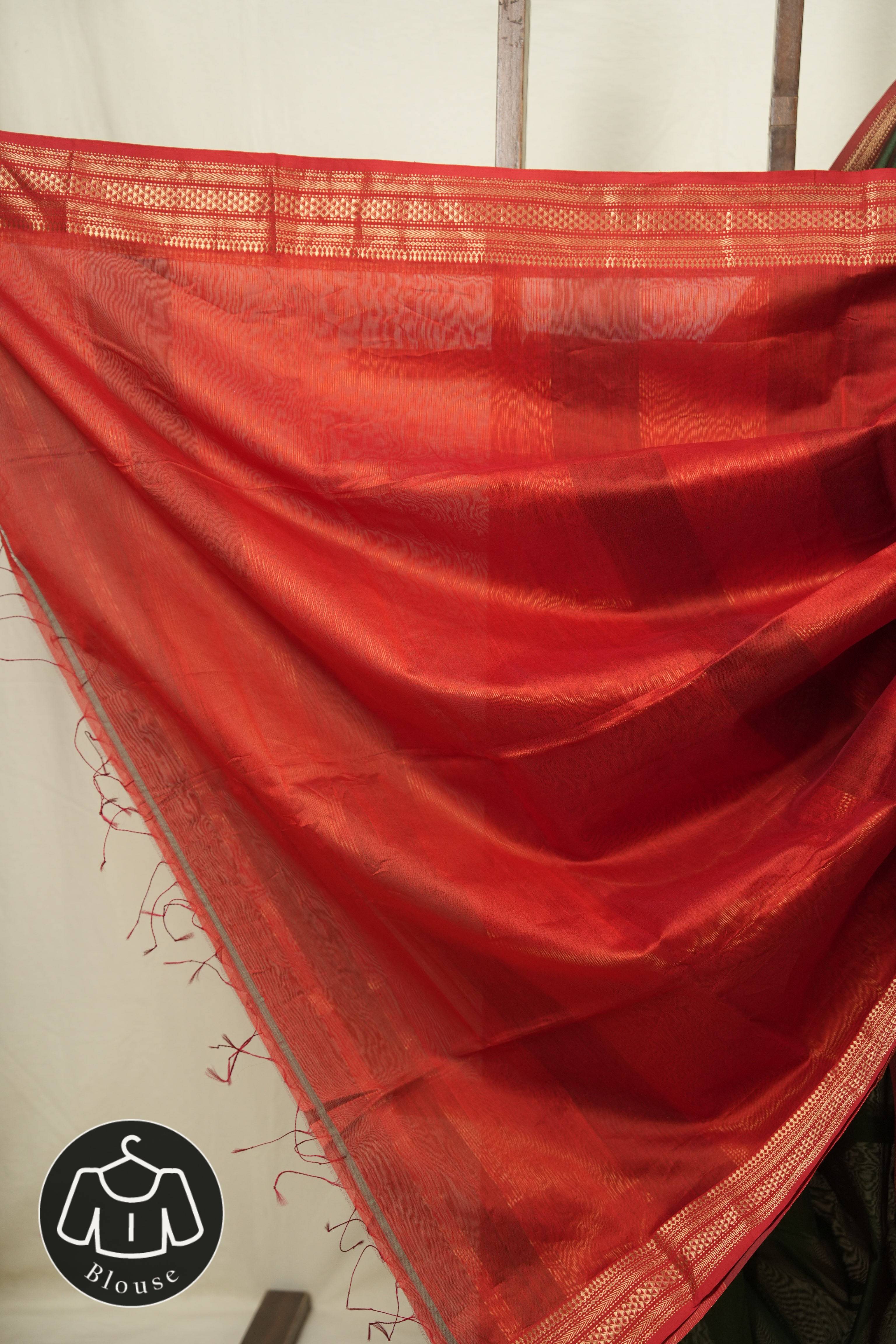 Green Maheshwari Saree - SRGMS1269