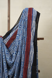 Classic Blue HBP Modal Silk Saree - SRCBHBPMSS472