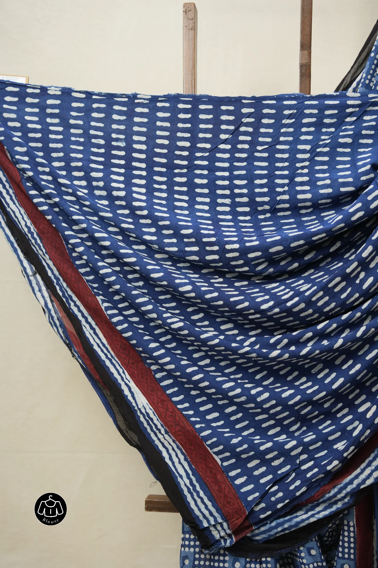 Classic Blue HBP Modal Silk Saree - SRCBHBPMSS472