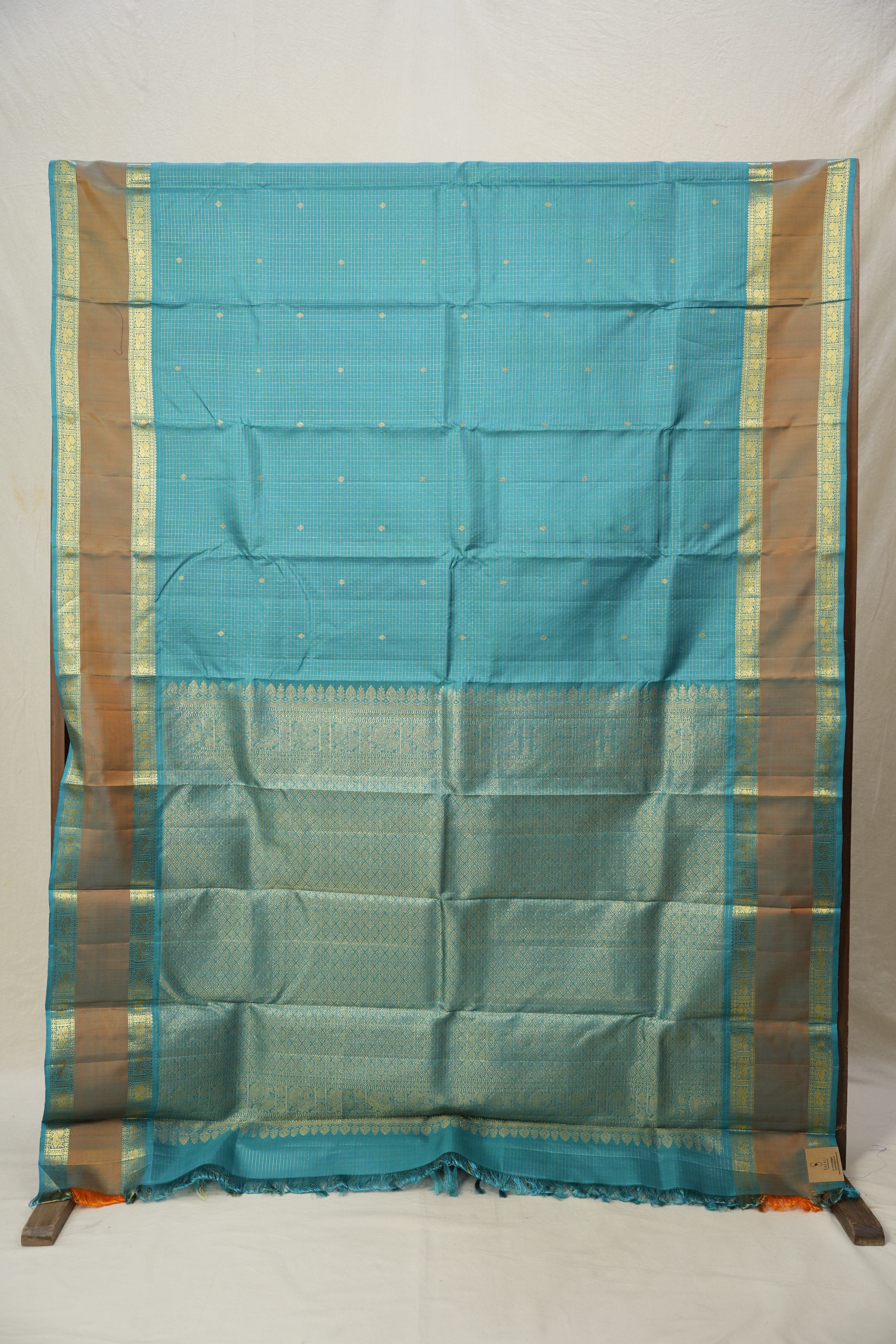 Turquoise Kanjivaram Silk Saree - SRTKSS1035
