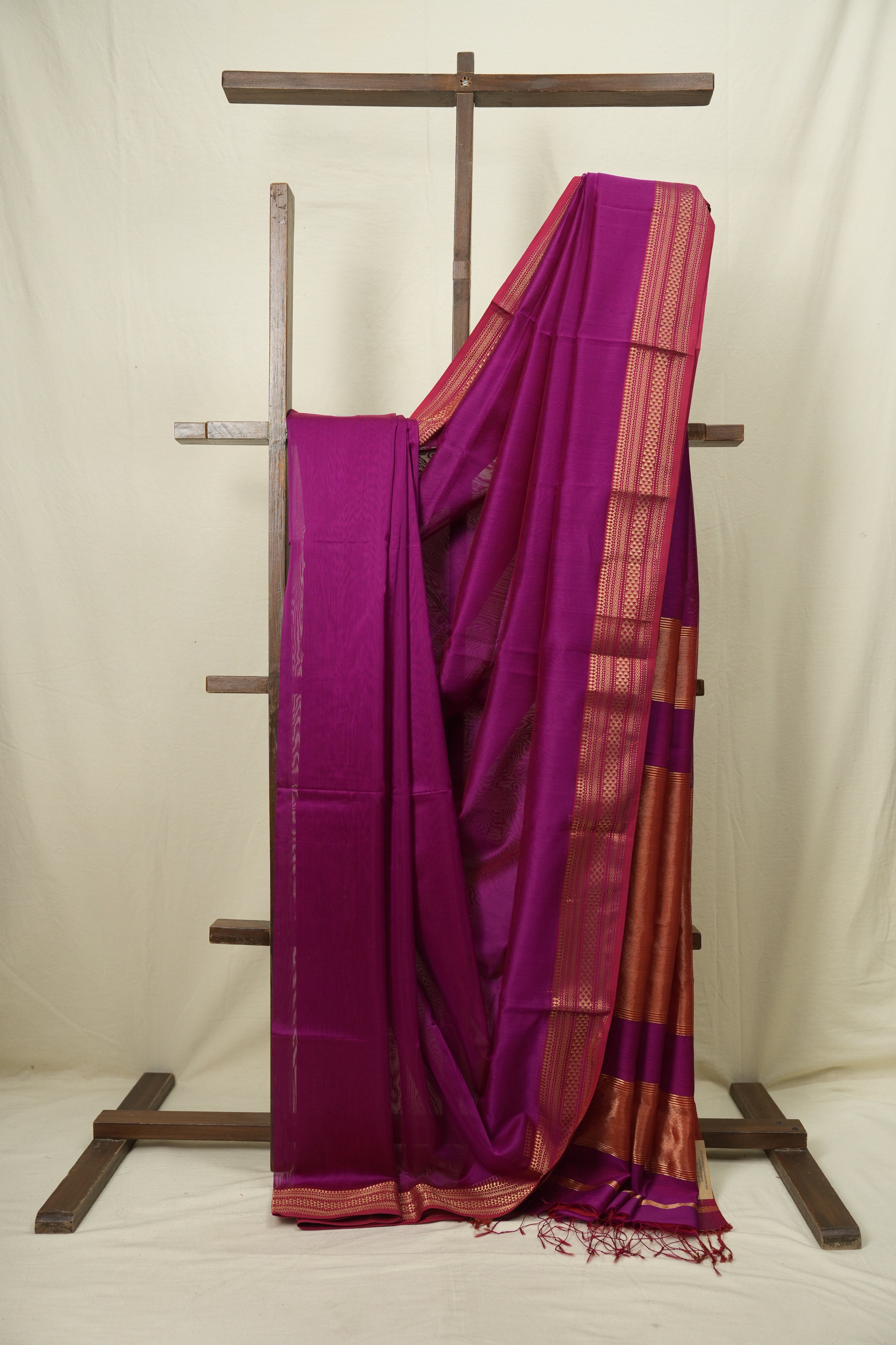 Rani Pink Maheshwari Saree - SRRPMS1271