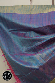 Dark Pink Raw Silk Saree - SRDPRSS815