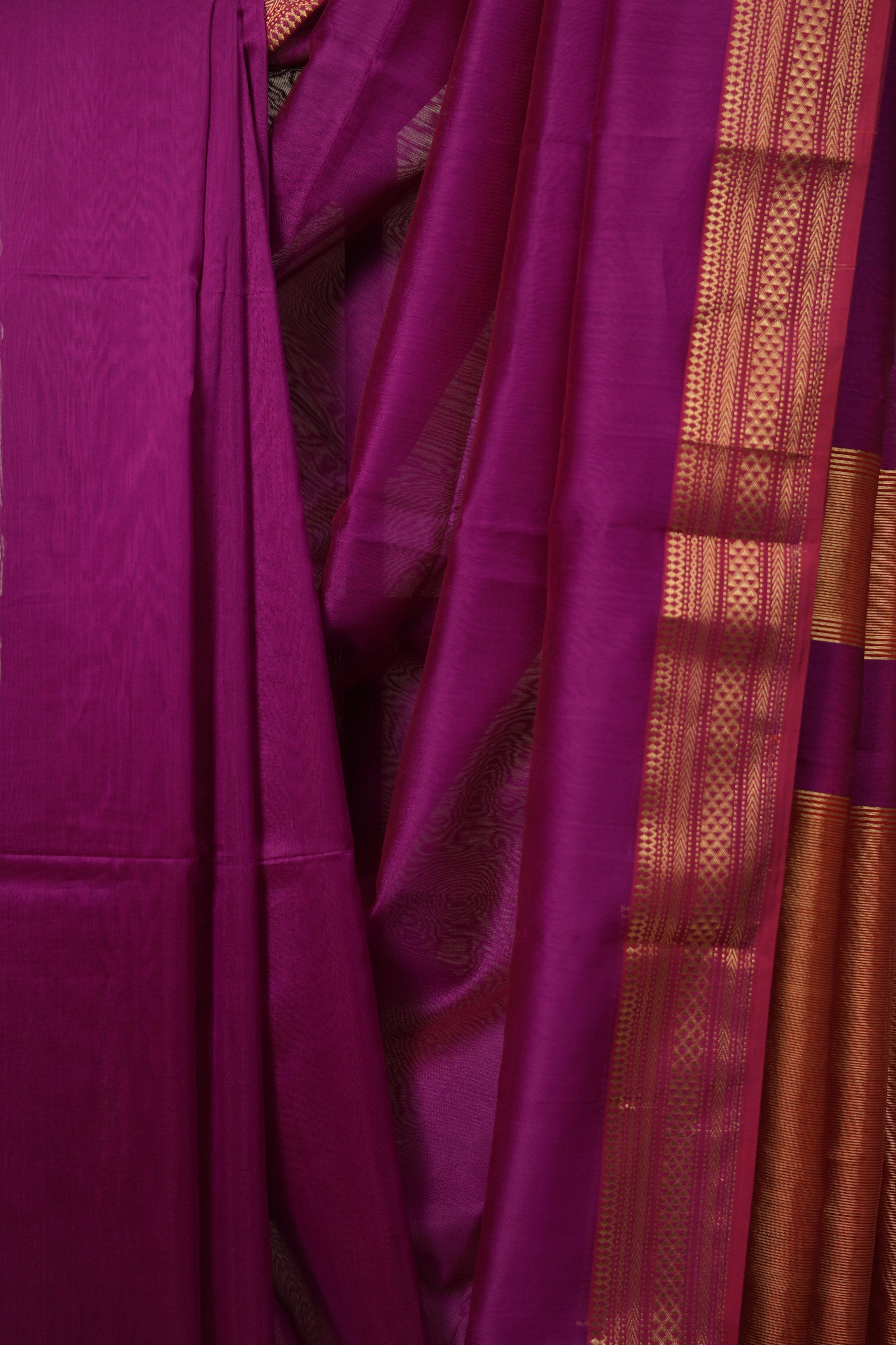 Rani Pink Maheshwari Saree - SRRPMS1271