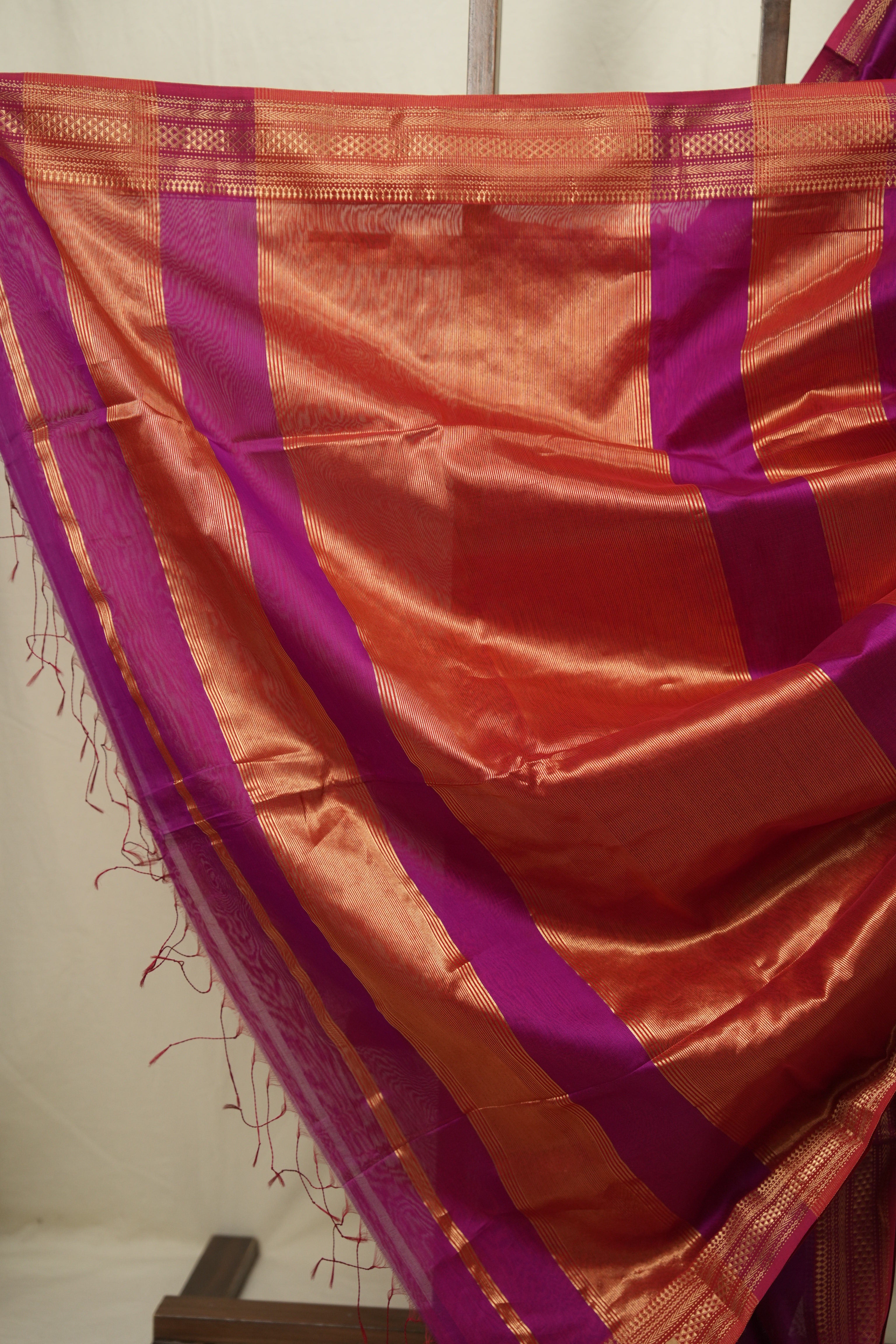 Rani Pink Maheshwari Saree - SRRPMS1271