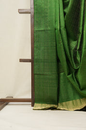 Green Raw Silk Saree - SRGRSS816