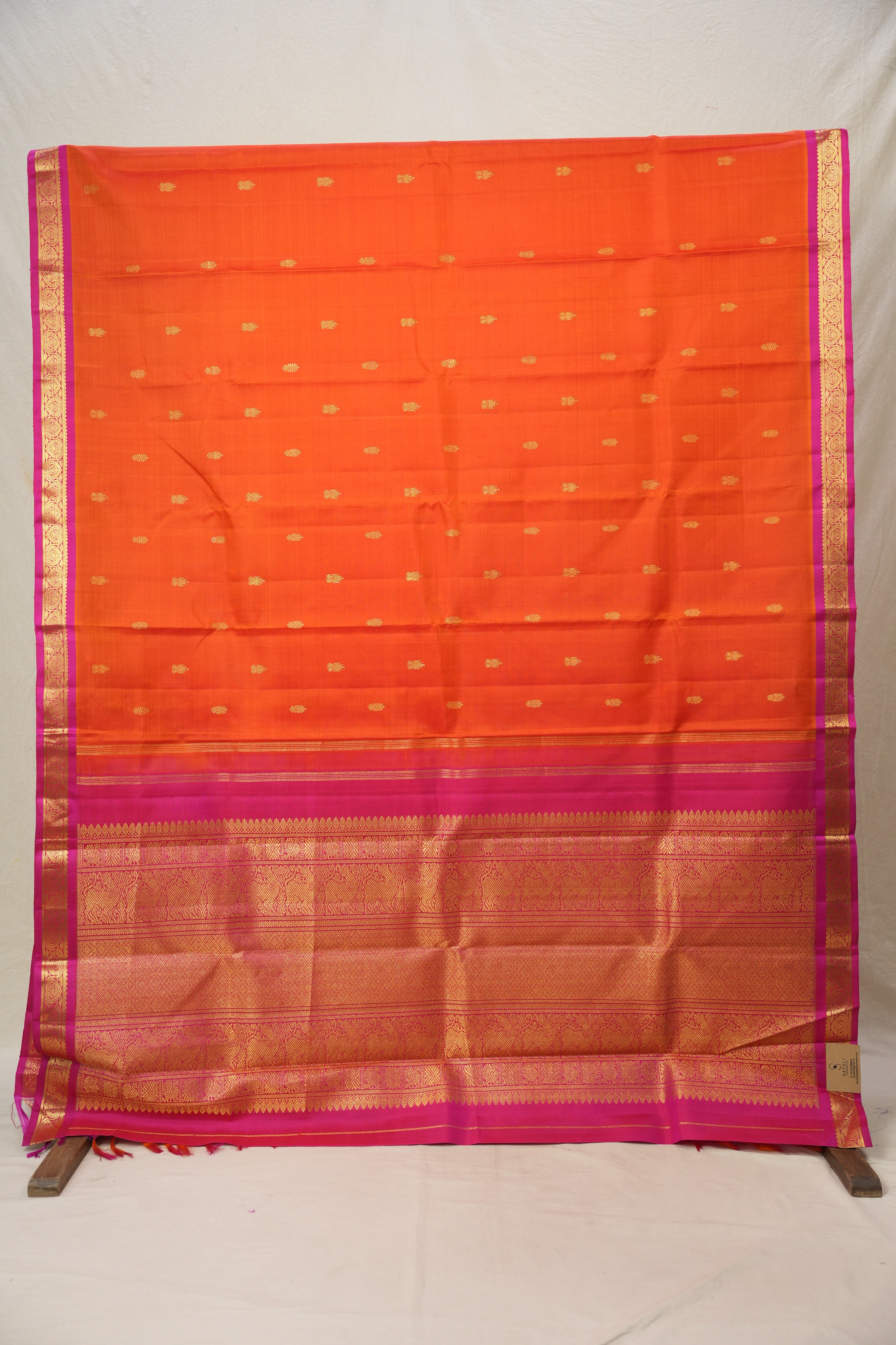 Orange Kanjivaram Silk Saree - SROKSS1058