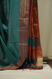 Green Maheshwari Saree - SRGMS1272