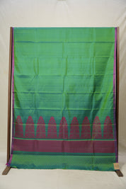 Dual Tone Teal Kanjivaram Silk Saree - SRDTTKSS973
