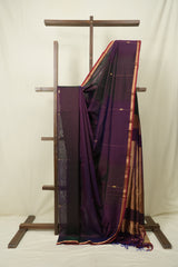 Two Tone Purple Maheshwari Saree - SRTTPMS1267