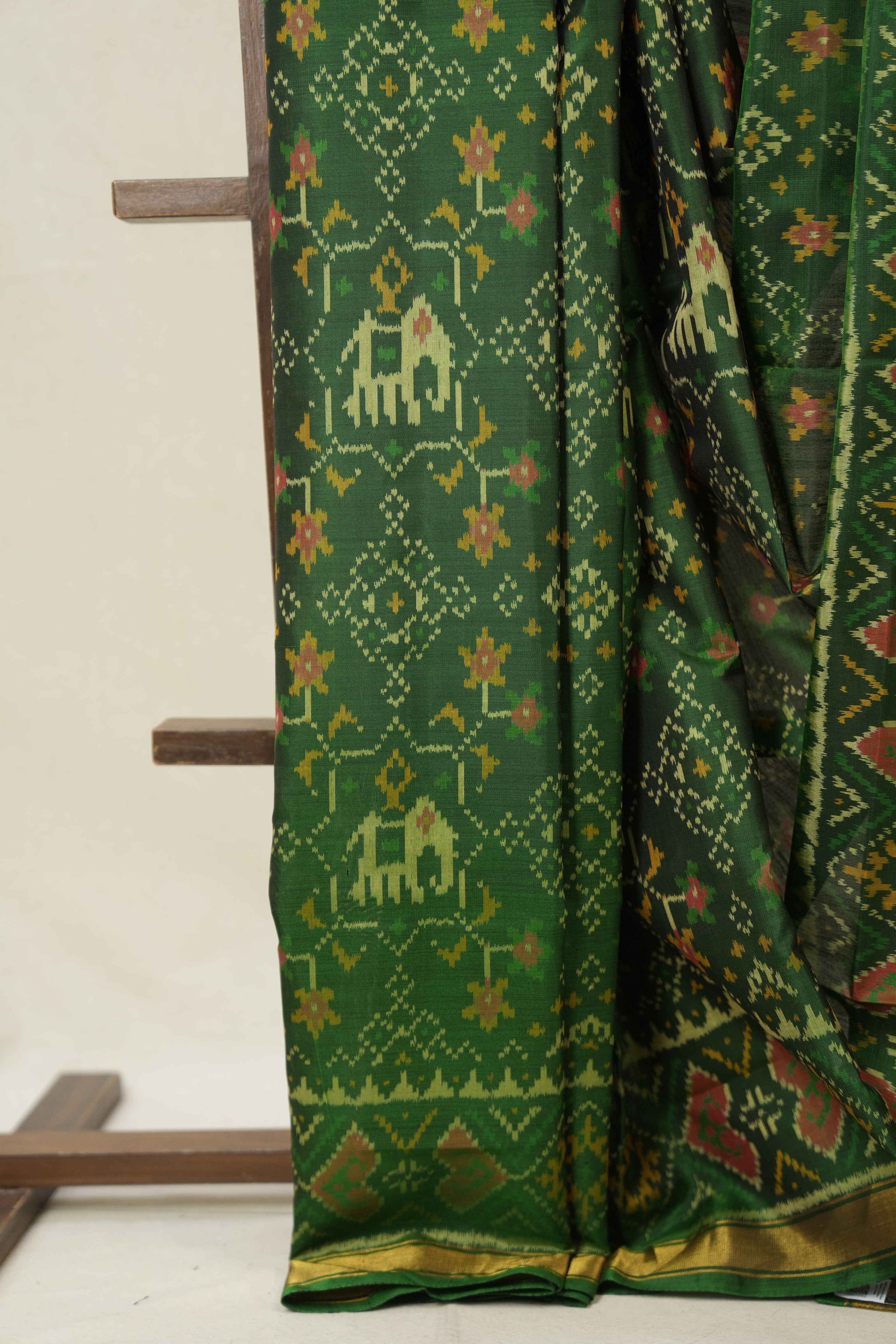 Green Rajkot Patola Silk Saree - SRGRPSS573