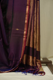 Two Tone Purple Maheshwari Saree - SRTTPMS1267