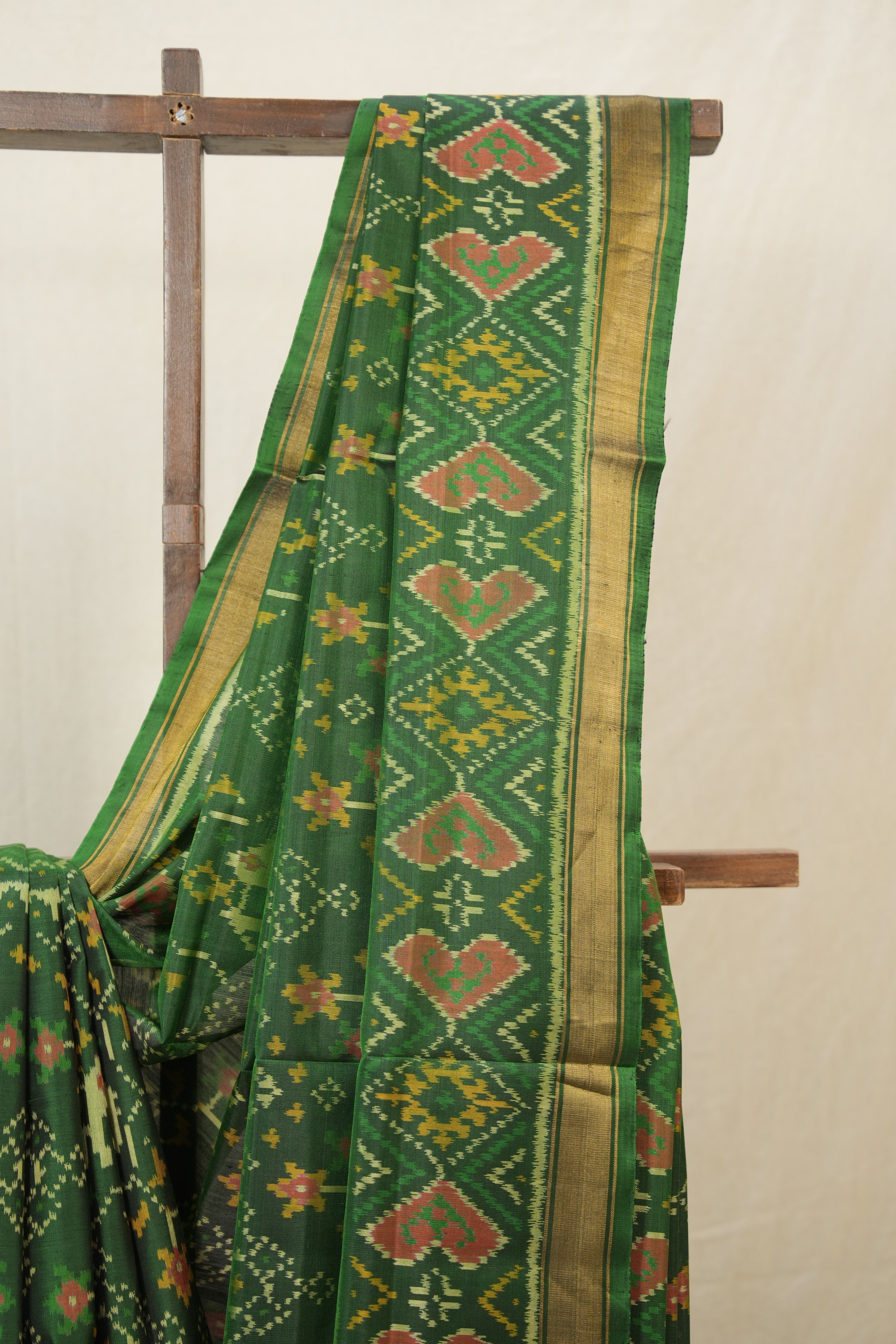 Green Rajkot Patola Silk Saree - SRGRPSS573