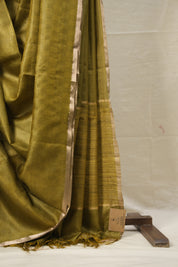 Mehendi Green Tussar Silk Saree - SRMGTSS1574
