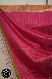 Two Tone Orange Raw Silk Saree - SRTTORSS817