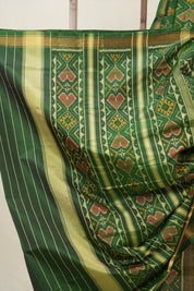 Green Rajkot Patola Silk Saree - SRGRPSS573