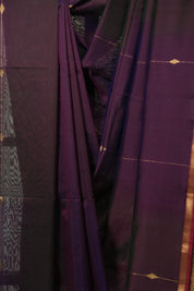 Two Tone Purple Maheshwari Saree - SRTTPMS1267