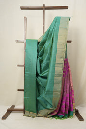 Aqua Green Raw Silk Saree - SRAGRSS819