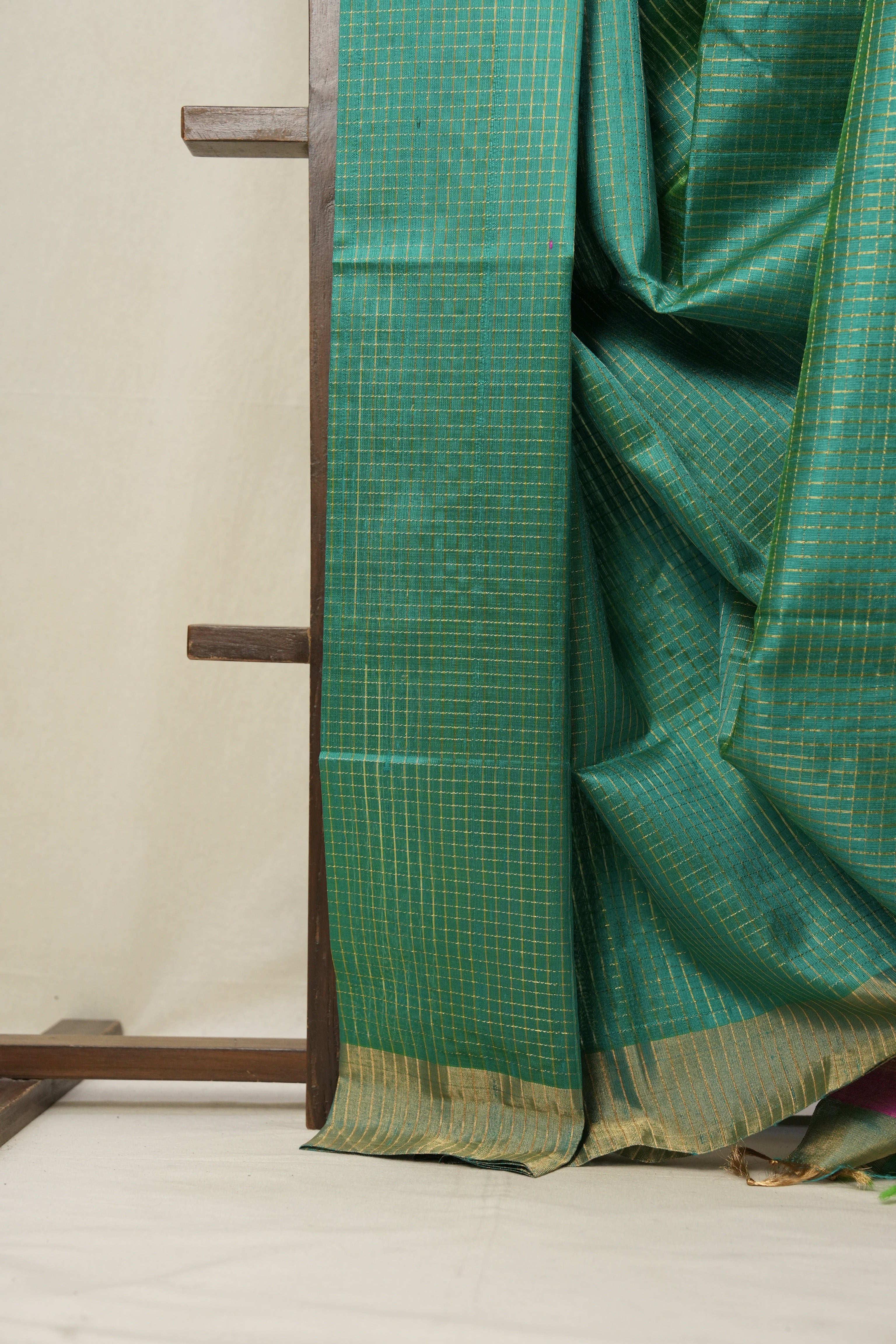 Aqua Green Raw Silk Saree - SRAGRSS819