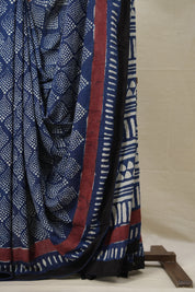 Navy Blue HBP Modal Silk Saree - SRNBHBPMSS469