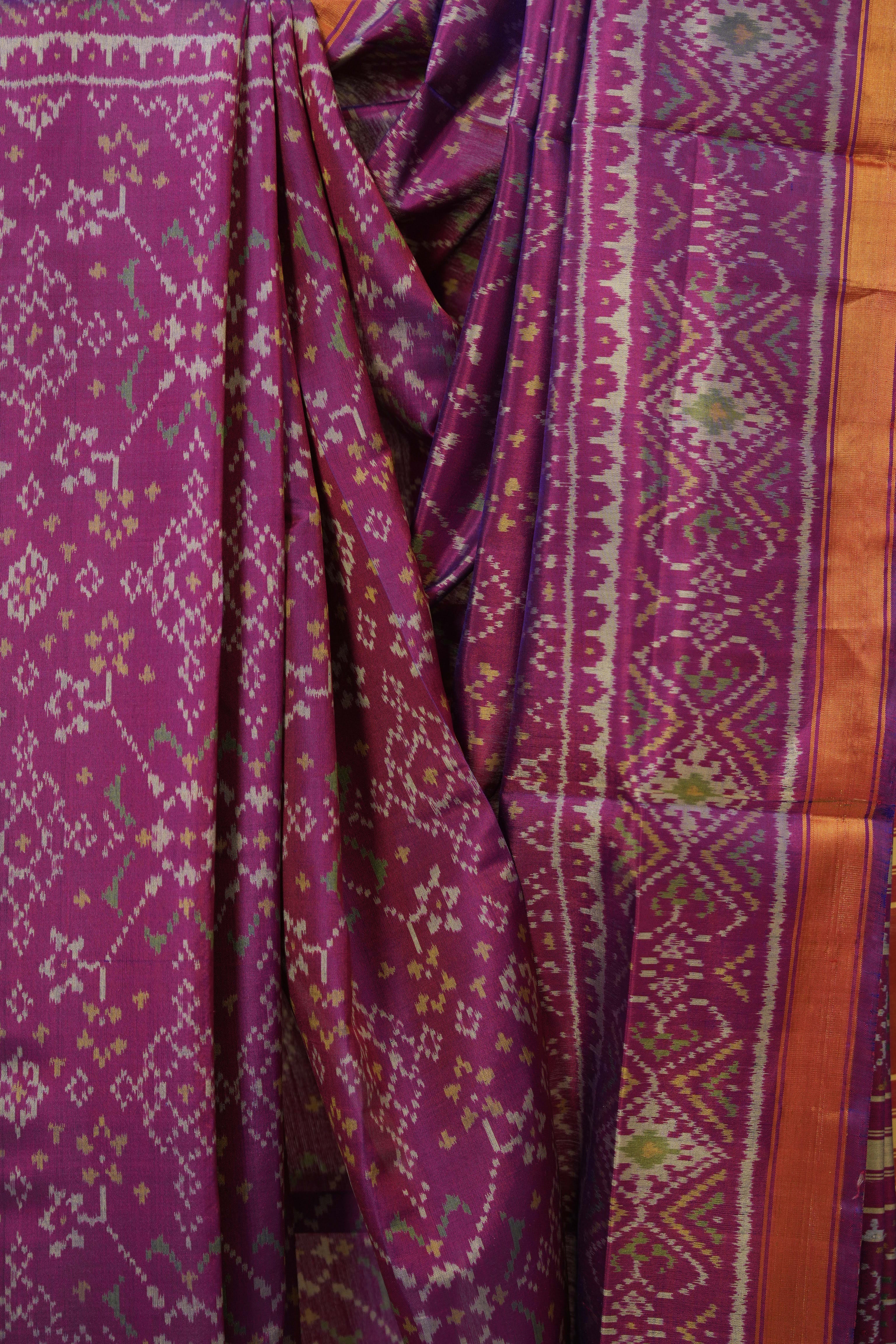Purple Rajkot Patola Silk Saree - SRPRPSS574