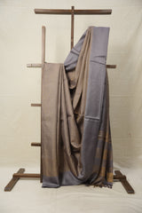 Grey Tussar Silk Saree - SRGTSS1611