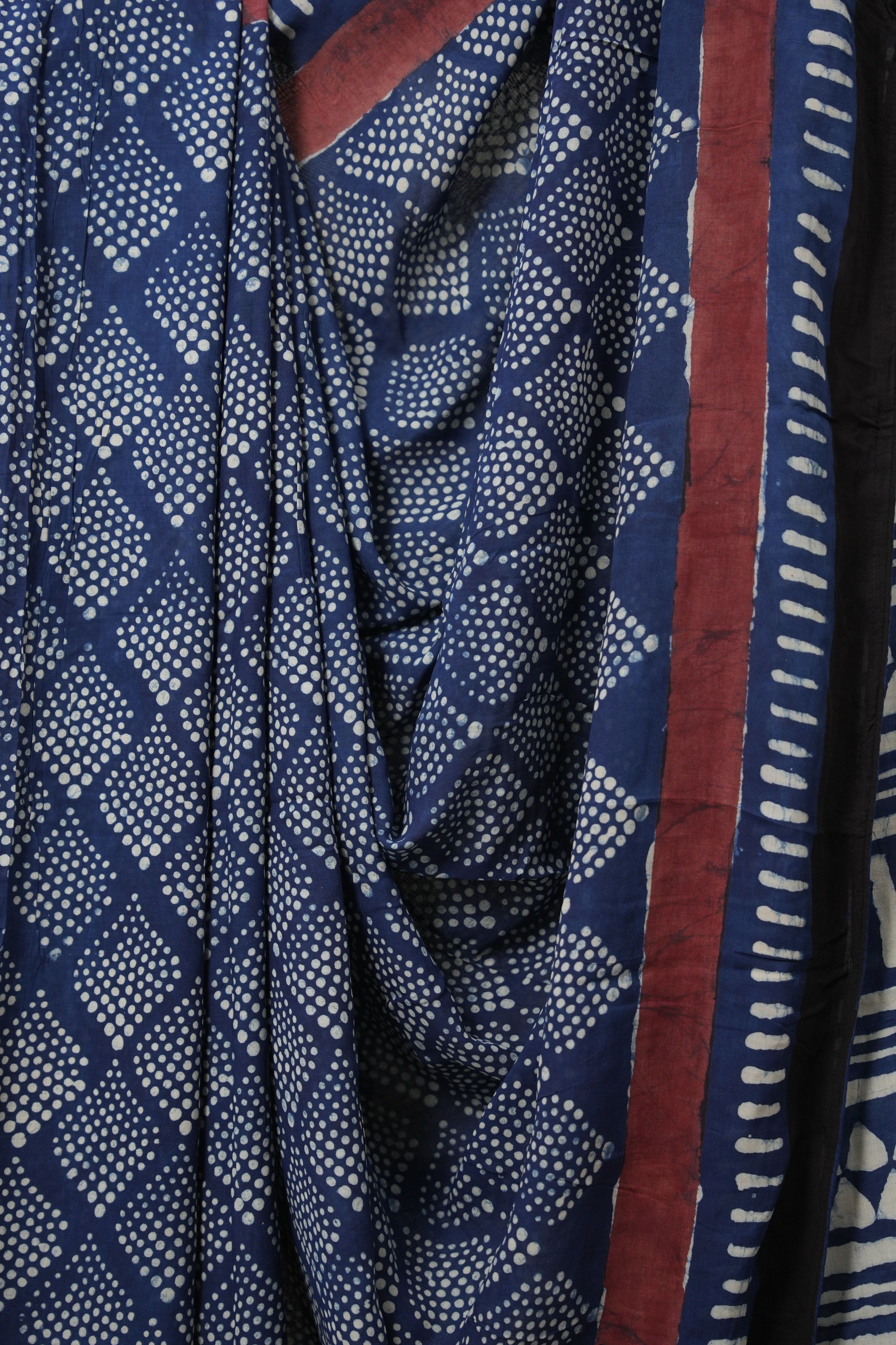Navy Blue HBP Modal Silk Saree - SRNBHBPMSS469
