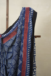 Navy Blue HBP Modal Silk Saree - SRNBHBPMSS469