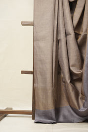 Grey Tussar Silk Saree - SRGTSS1611