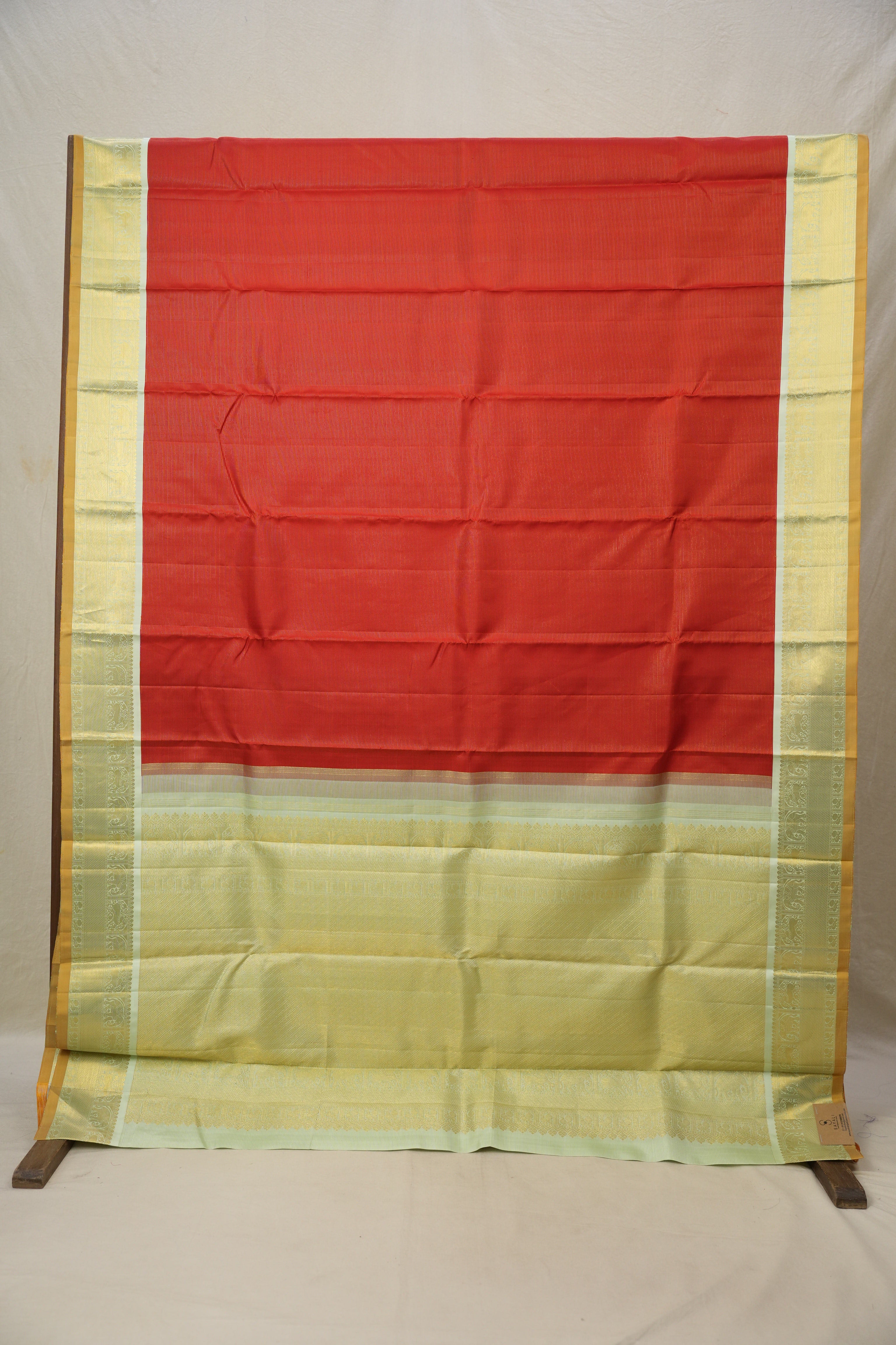 Tomato Red Kanjivaram Silk Saree - SRTRKSS1054