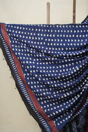 Navy Blue HBP Modal Silk Saree - SRNBHBPMSS469