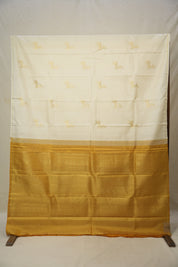 Ivory Kanjivaram Silk Saree - SRIKSS1051