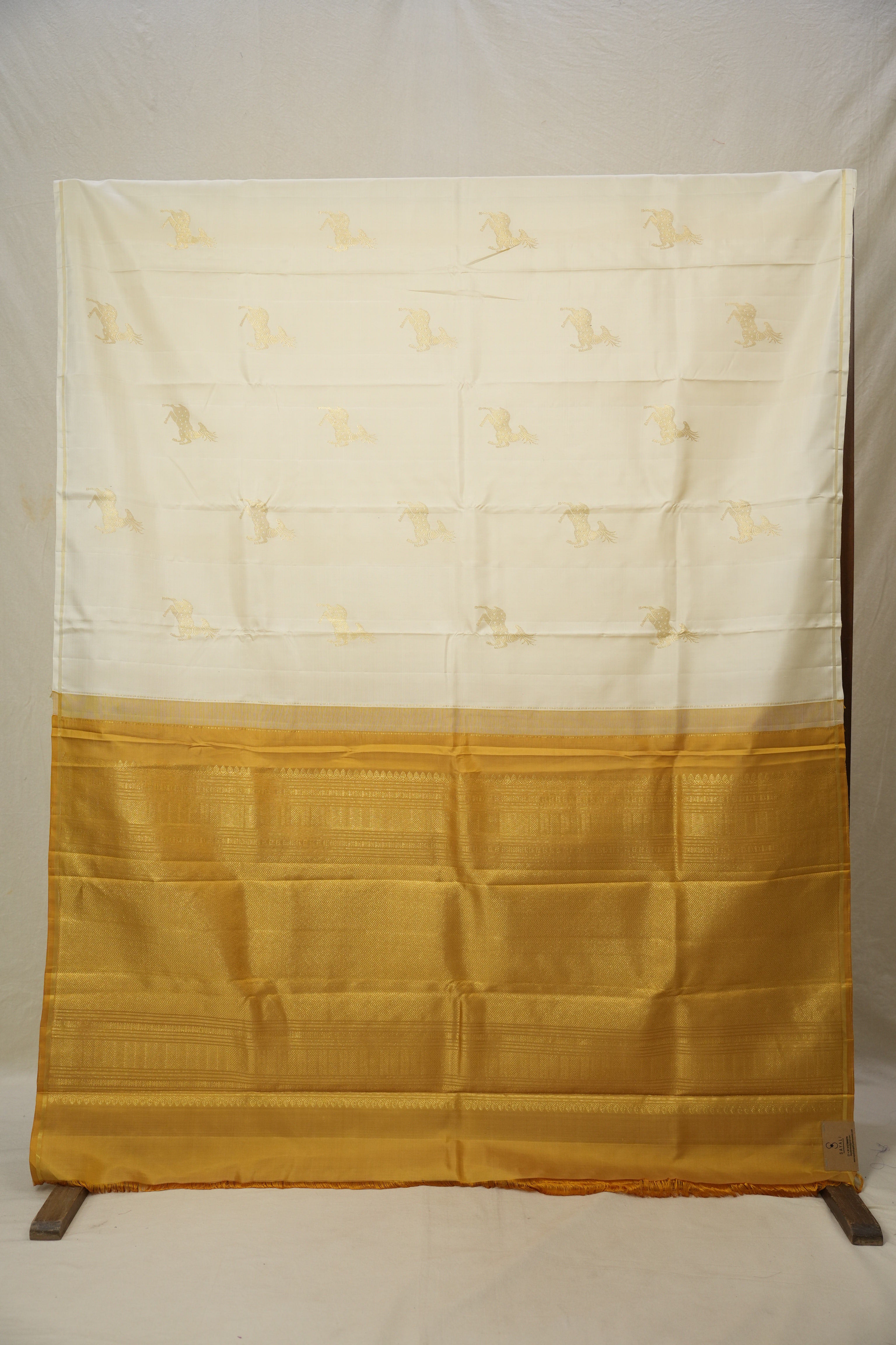Ivory Kanjivaram Silk Saree - SRIKSS1051
