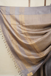 Grey Tussar Silk Saree - SRGTSS1611