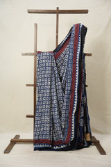 Deep Blue HBP Modal Silk Saree - SRDBHBPMSS471
