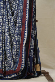 Deep Blue HBP Modal Silk Saree - SRDBHBPMSS471