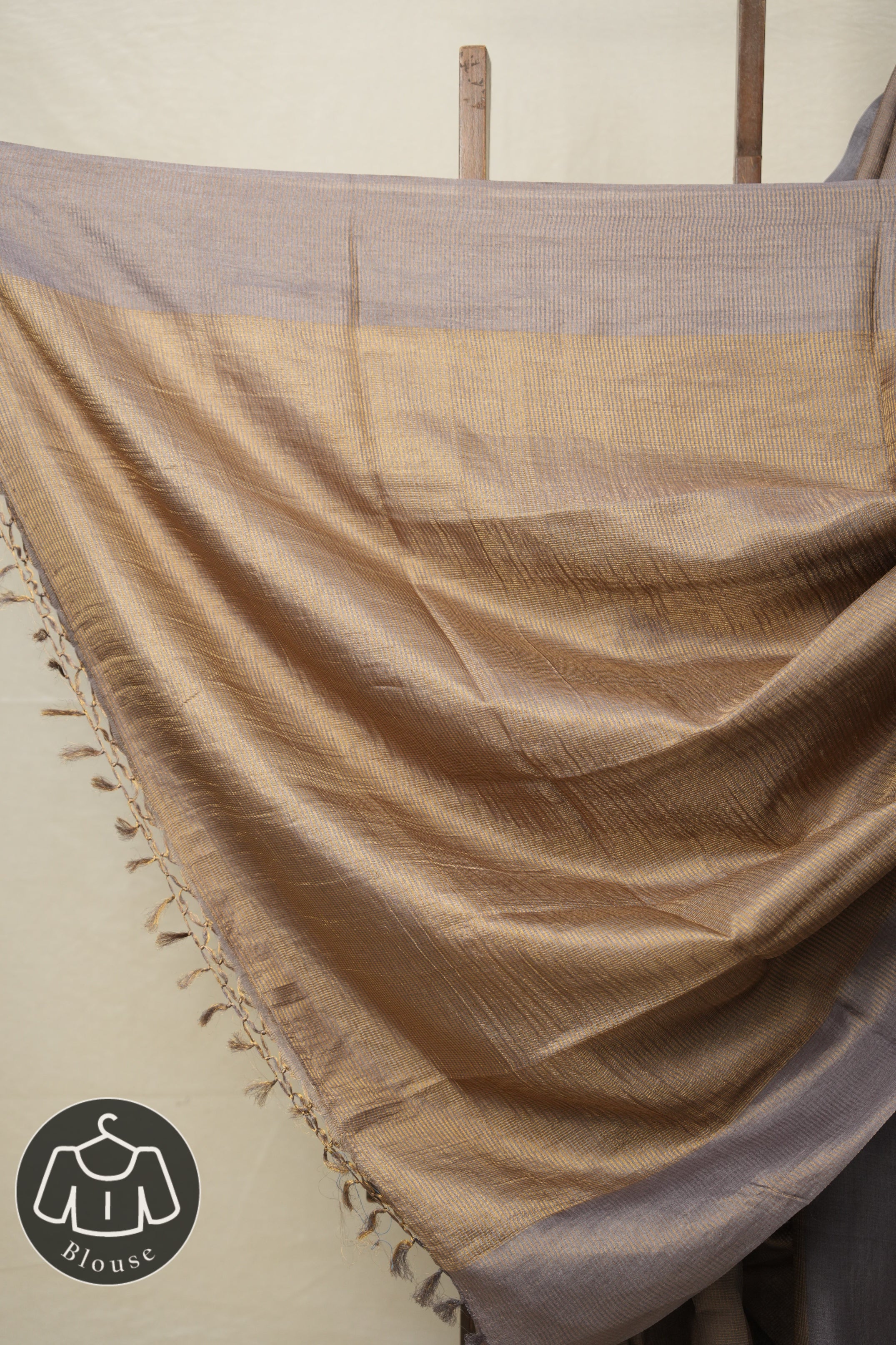 Grey Tussar Silk Saree - SRGTSS1611