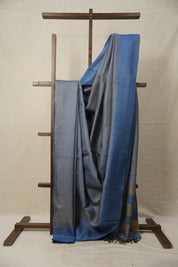 Blue Tussar Silk Saree - SRBTSS1613