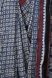 Deep Blue HBP Modal Silk Saree - SRDBHBPMSS471