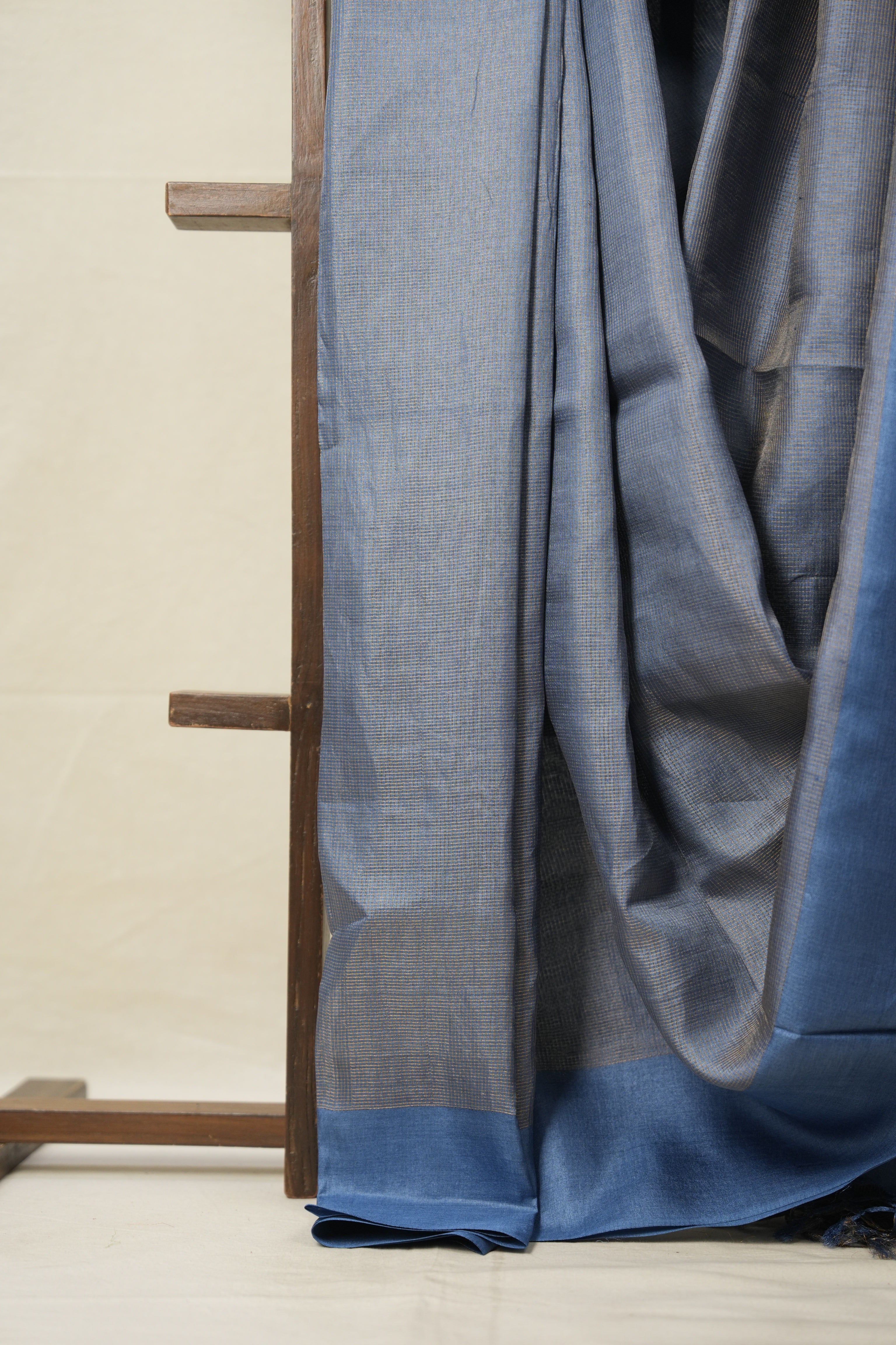 Blue Tussar Silk Saree - SRBTSS1613