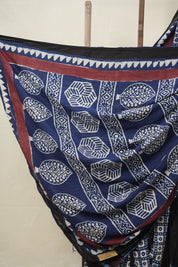 Deep Blue HBP Modal Silk Saree - SRDBHBPMSS471