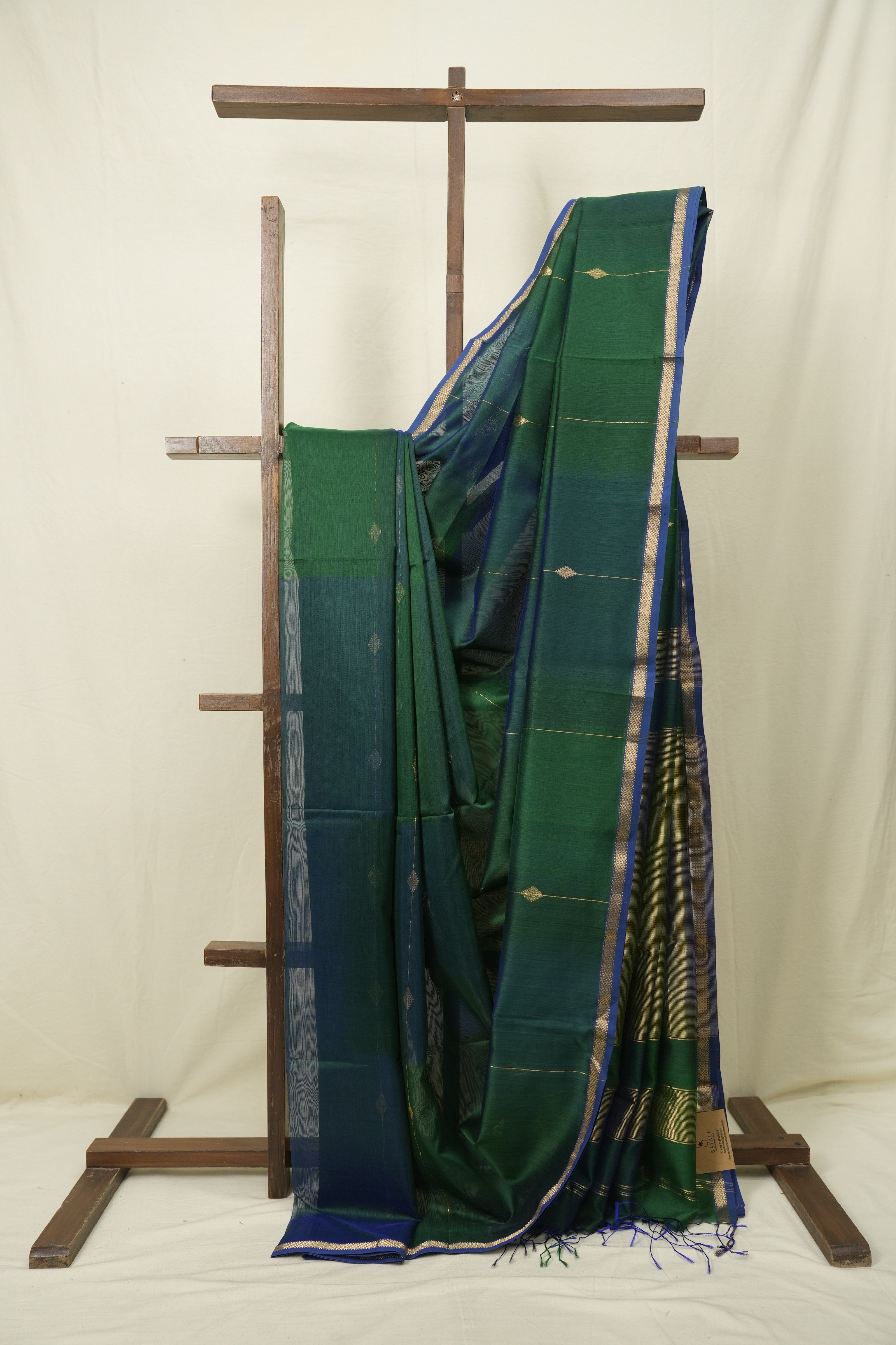 Green Maheshwari Saree - SRGMS1265