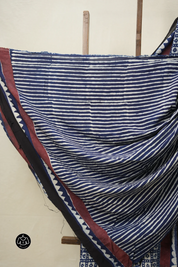 Deep Blue HBP Modal Silk Saree - SRDBHBPMSS471