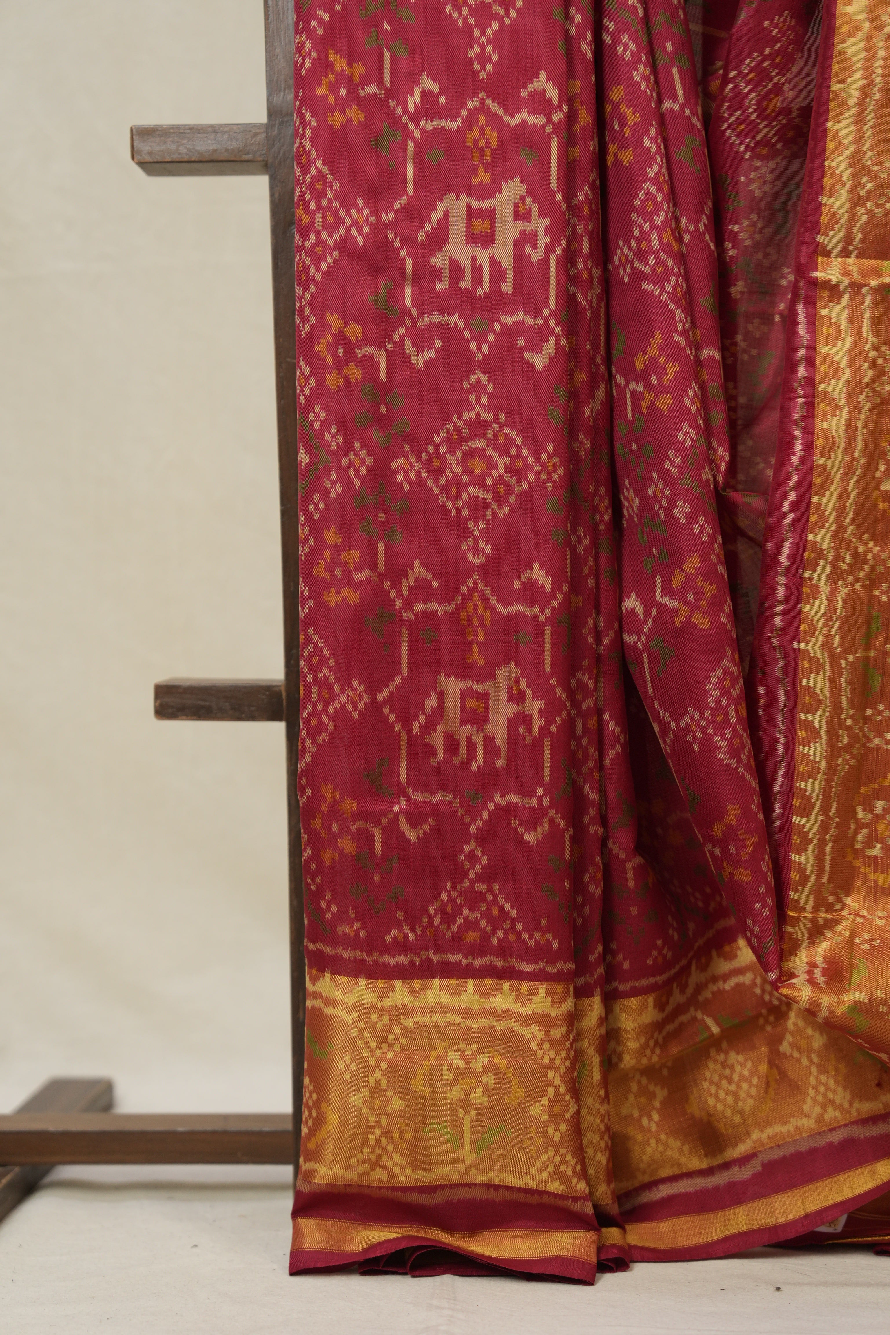 Red Rajkot Patola Silk Saree - SRRRPSS571