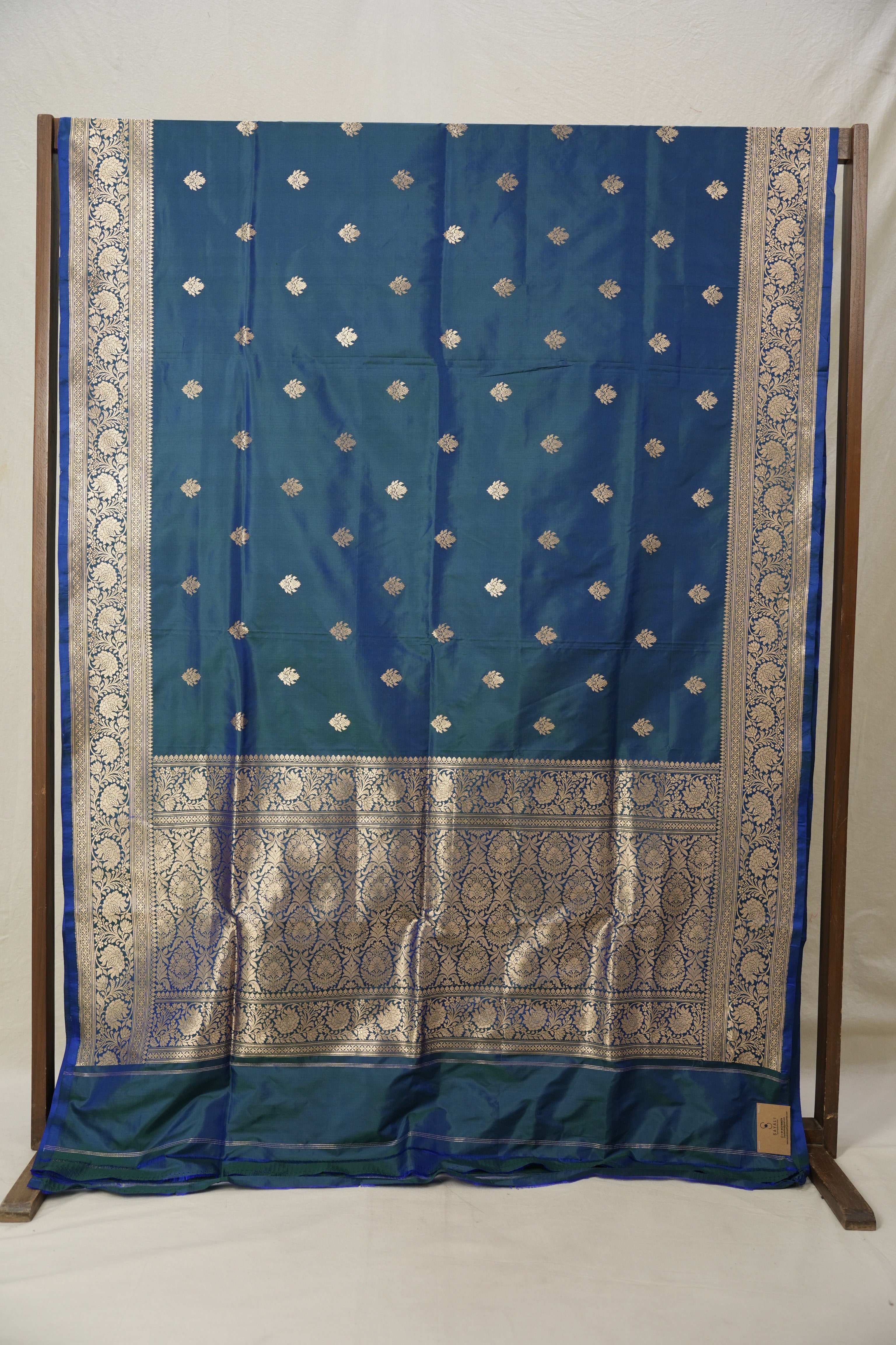 Peacock Blue Banarasi Silk Saree - SRPBBSS862