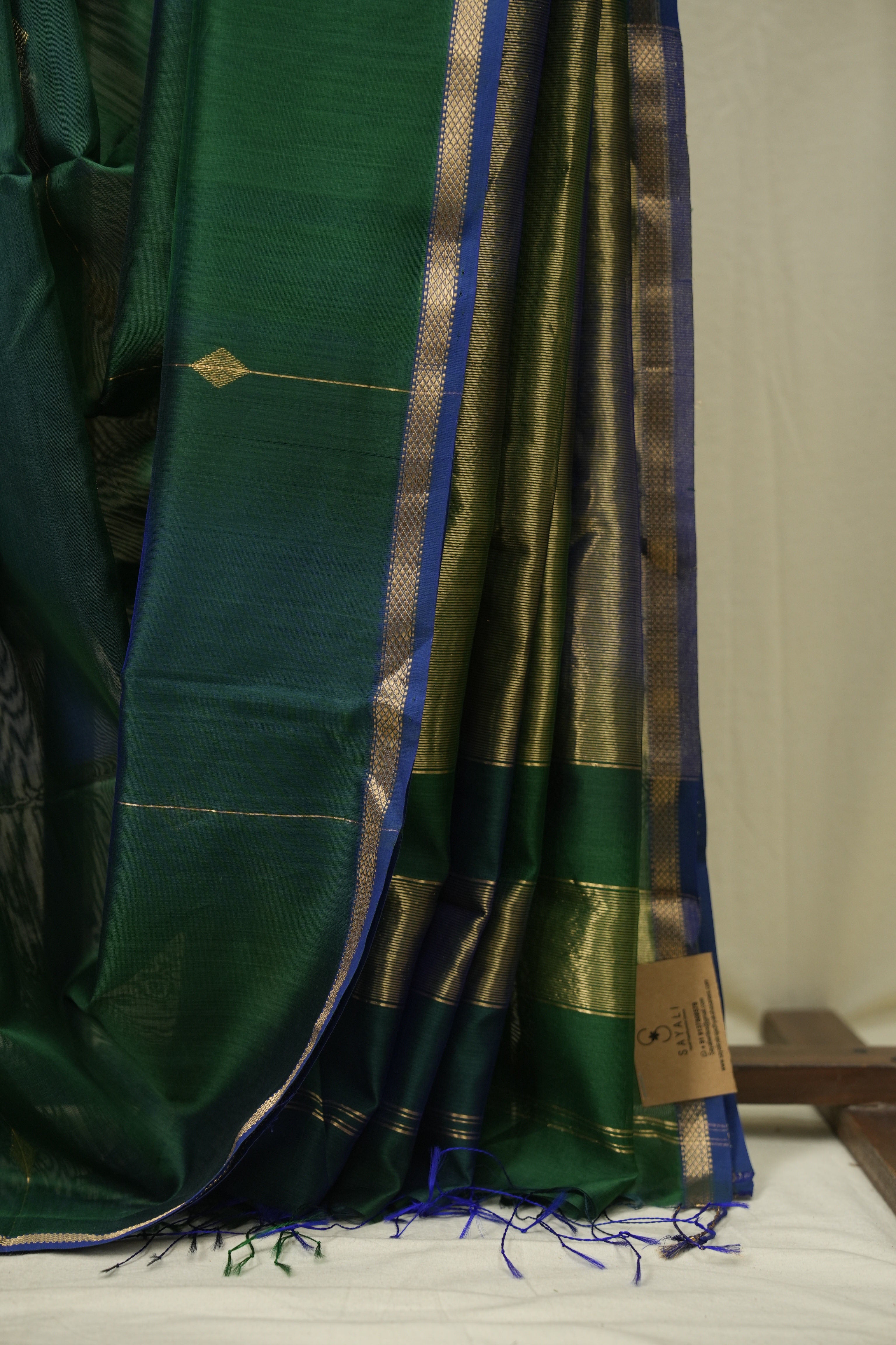 Green Maheshwari Saree - SRGMS1265