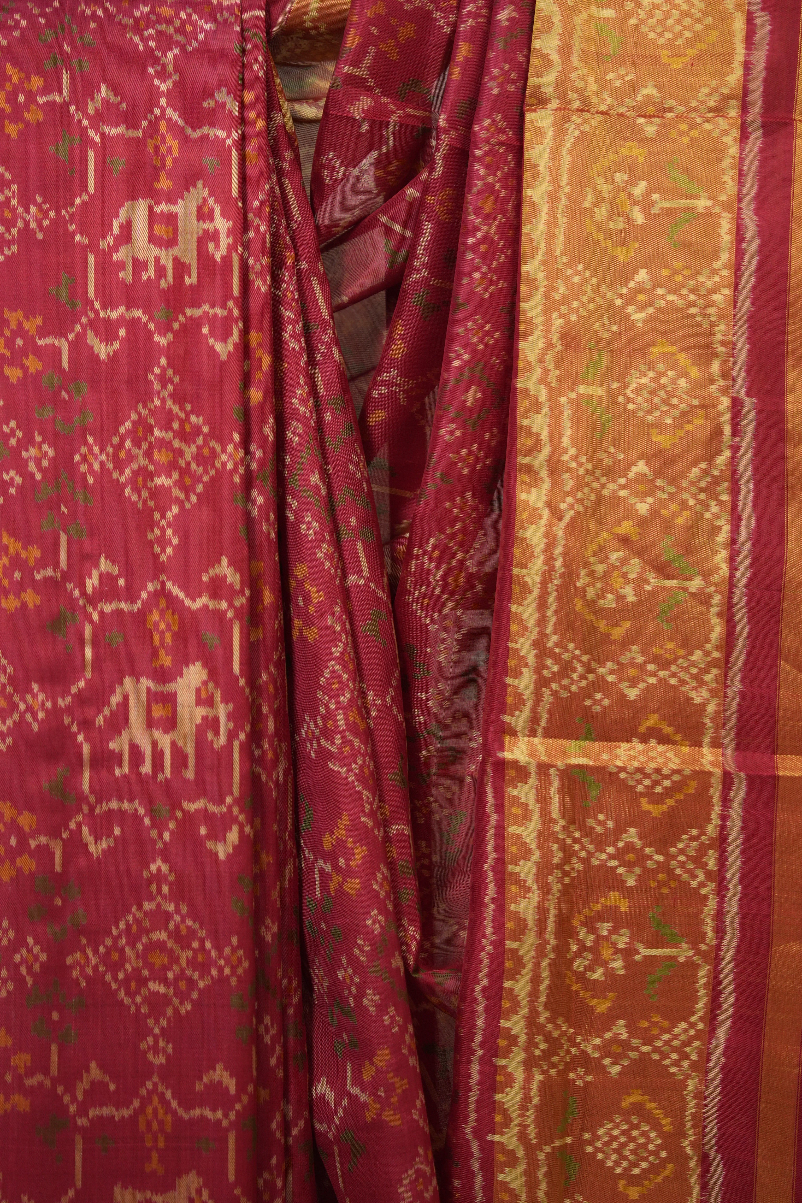 Red Rajkot Patola Silk Saree - SRRRPSS571